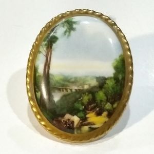Vintage Aynsley Bone China Brooch.